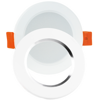 Deckeneinbauleuchte ZOE LED 4.8W 4000K Rundes Netz weiß + silberweißer Ring