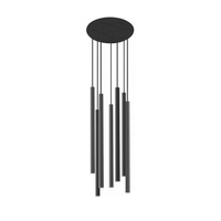 LASER 8920 Nowodvorski Deckenleuchte Schwarz 7xD9 Hängender Stahl ?30 cm Minimalistisch