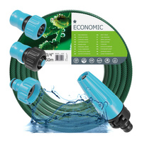 3/4" Garten-Wasserschlauch-Set 50m, gerader Sprinkler, Gewindeanschluss, Schnellverschluss, 3/4" Schnellkupplung Überlauf CELLFAST