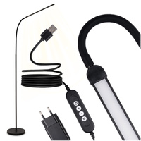 LED 14W CCT Dimmbare Stehlampe mit Höhenverstellung LONGA 2 Schwarz LUMILED