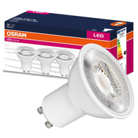 3x LED Leuchtmittel GU10 6,9W = 80W 575lm 3000K Warm 36° OSRAM Value