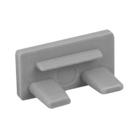 Endkappe für Aufputzprofil MINI Aufputz voll Kunststoff, Grau LUMILED