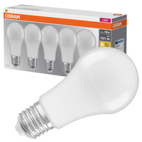 5x LED-Lampe A60 E27 13W = 100W 1521lm 2700K Warm 180° BASE Osram