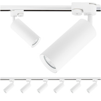 2m Stromschiene + 6x Schienenstrahler GU10 Weiß RITI LUMILED
