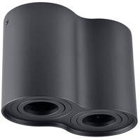 Deckenanbauleuchte Hadar R2 2xGU10 beweglich rund schwarz