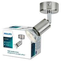 Deckenleuchte LIMBALI GU10 Wandleuchte Satinierter beweglicher Reflektor PHILIPS