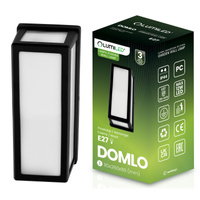 Wandleuchte Außen E27, Garten-Wandleuchte rechteckig DOMLO LUMILED
