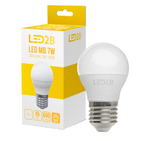 LED-Lampe E27 Ball 7W 600lm 3000K Warm 180° LED2B Kobi