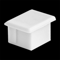 Endkappe für PVC Profil PDS4 ALU ohne Loch voll, Grau LUMILED