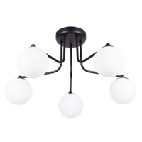 Kronleuchter Decke Pendelleuchte 5x G9 Schwarz Weiß Astral French Sky SL.1663 Sollux