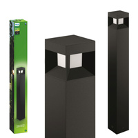 LED-Gartenleuchte für den Außenbereich PARTERRE myGarden 8W 2700K IP44 Mast 77cm Schwarz PHILIPS