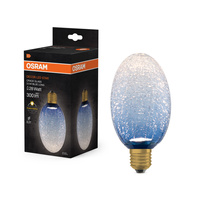 LED-Lampe E27 Oval Frost 3.5W 300lm 2700K Warm Dekorativ Blau Osram