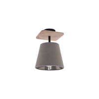 Deckenleuchte AWINION I 9718 Nowodvorski Grauer E27-Wandlampenschirm + klassisches Sperrholz