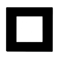 Einzelner schwarzer GLAS-Rahmen für die Steckdose