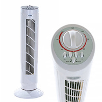 Säulenventilator Röhrenluftzirkulator Standventilator Grau 92 cm 45 W