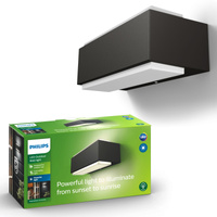 Gartenleuchte LED Wandleuchte STRATOSPHERE myGarden 2x4,5W 4000K IP44 Oben-Unten Anthrazit PHILIPS