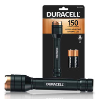 Aluminium-LED-Taschenlampe taktische Handbatterie 2 x AA 150lm DURACELL