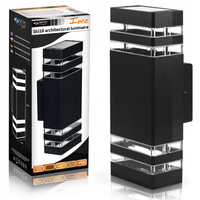 Double Elevation Gartenwandleuchte INEZ DUO LED 2xGU10 ALUMINIUM Schwarz IP54