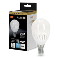 LED-Lampe E14 Ball 9W 900lm 6000K Kalt 200° Premium Kobi