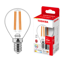 LED-Glühbirne E14 G45 4.5W = 40W 470lm 2700K Warm Filament Dimmbar TOSHIBA