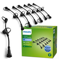 Anschlüsse für Niederspannungslampen CONNECTOR GardenLink 12V IP65 6 Stück 28cm Schwarz PHILIPS