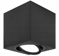 Aufputz Halogen Tuba Reflektor Spot GU10 Quadratisch Beweglich Schwarz Masterled