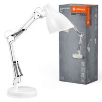 Tischlampe Schreibtisch Stand Einstellbar E27 Weiß USB-C Büro Linie Ledvance