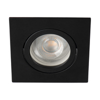 Ring Flush Mounted Ceiling Adjustable GU5.3 GU10 Square Black Dalla Kanlux Spot Luminaire