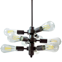 Decke Loft Industrie-Pendelleuchte 9xE27 schwarz OREBRO IL MIO GOLDLUX (Polux)