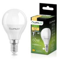 Lampen E14, Glühbirne P40 8W = 60W 806lm 4000K 180° neutral LUMILED