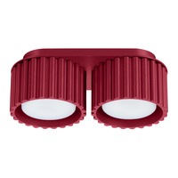 Anbauleuchte 2x GX53 Aluminium Burgundy Aura Deep Space SL.1823 Sollux