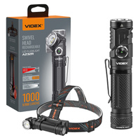 LED-Taschenlampe 10W 1000lm 8 Tyb USB-C Wasserdicht IP66 Videx