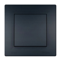 Einzelner einpoliger Lichtschalter mit Rahmen IP44-Anschluss Anthrazit SCHNEIDER ASFORA