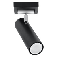 DIREZIONE GU10 Reflektor Deckenleuchte Halogen Leuchte Beweglich Schwarz SOLLUX