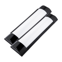 2x LED Panel Leuchte Aufputz Schwarz 30cm 9W 6500K Kaltweiß