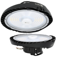 Industrieleuchte LED High Bay 150W 24000lm 4000K Neutral Schwarz IP65 IK07 Nina Pro Kobi