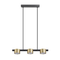 Hängelampe 3x GX53 Schwarz Gold MIRELLA Sanico Goldlux