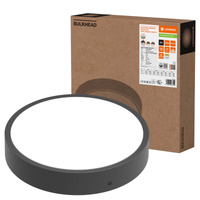 LED-Wandleuchte für den Außenbereich 10W 1220lm 3000/4000K IP65 Schwarz mit Notfallmodul mit Bewegungs- und Dämmerungssensor Bulkhead Ledvance