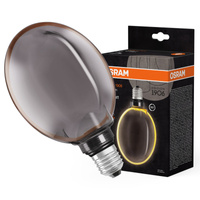 LED Dekorative Glühbirne G130 Sphere E27 4W = 12W 110lm 1800K Warm 330° Smoke Filament Dimmbar Vintage 1906 Osram