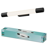 LED Spiegelbeleuchtung 5W 730lm 2700K 44cm IP44 Schwarz Rover Philips