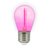 LED Birne E27 FILAMENT 0,3W Rosa für PARTY GOLDLUxGirland (Polux) 2 SET.