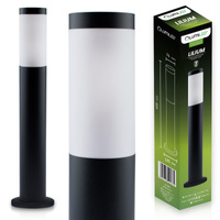 Gartenleuchte E27, Außenstehleuchte Pollerleuchte 65cm Schwarz LILIUM LUMILED