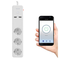 Steckdosenleiste mit Schalter 3x 230V 2x USB Tuya SMART
