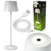 FIORA LUMILED LED Garten Stehend Dekorativ Tisch Nachtlicht USB Dimmbar Touch Weiß
