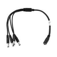 LED-Anschluss BUCHSE 2,1/5,5 mm - 4 x STECKER 2,1/5,5 mm MIT KABEL