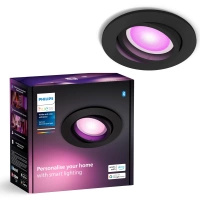 LED-Einbauleuchte 4.2W 400lm IP20 Weiß und Farbe Ambiance RGB + TW Schwarz Smart SMART Zigbee Bluetooth Centura Philips HUE