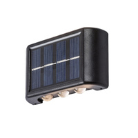 LED Solar Gartenleuchte Elevation Wandleuchte KORANA 1,2W 3000K IP44 Up-Down Schwarz RABALUX