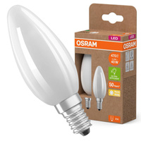 2x LED-Lampe B35 Kerze E14 2.2W = 40W 470lm 2700K Warm 330° 214lm/W CLASSIC ENERGY EFFICIENCY Osram