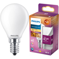 LED-Kugellampe E14 P45 3,4W = 40W 470lm 2700 warmes Filament milchig PHILIPS dimmbar