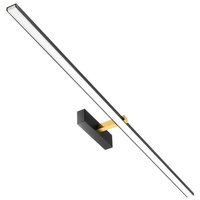 VENUS Spiegelleuchte LED Badezimmer Wandleuchte 24W 1680lm Schwarz und Gold 120cm